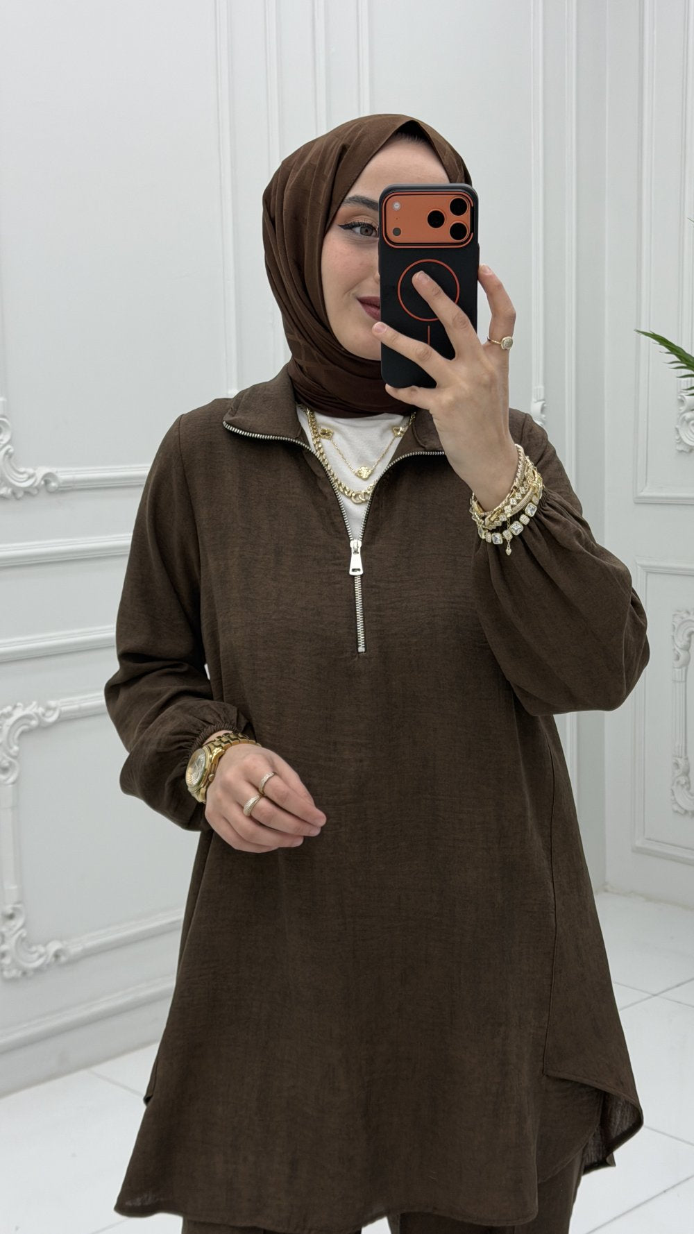 Nevra Takım Kahverengi
